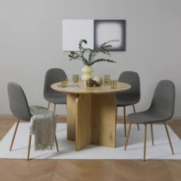 Home Garden Direct ASTERIA Dining Chairs Set of 4 in Dark Grey - thumbnail 2