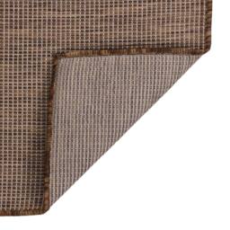 Berkfield Home Outdoor Flatweave Rug 120x170 cm Brown - Size: 100 cm diameter - thumbnail 2
