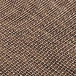 Berkfield Home Outdoor Flatweave Rug 120x170 cm Brown - Size: 100 cm diameter - thumbnail 5