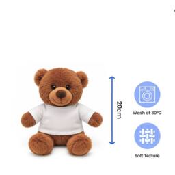 Uniqueful Personalised Teddy Bear Toy T-Shirt Newborn Baby Design Blue in Brown - thumbnail 4