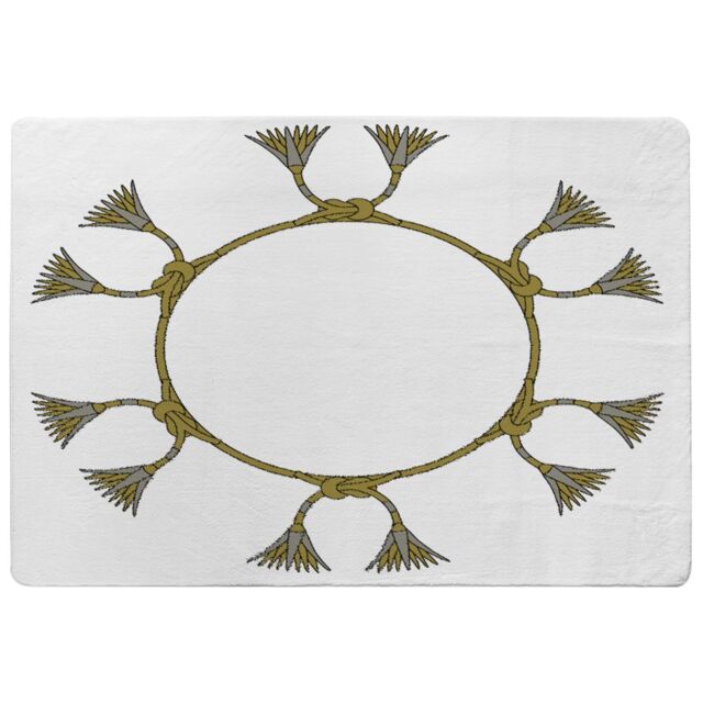 Benjamin Tate Design Ancient Egyptian Lotus Motifs Rug in Natural - Size: Large - image 1