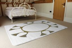 Benjamin Tate Design Ancient Egyptian Lotus Motifs Rug in Natural - Size: Large - thumbnail 3