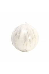 KDMD Winter Wonderland White & Silver Bauble Dia13cm 2 Pack - thumbnail 2