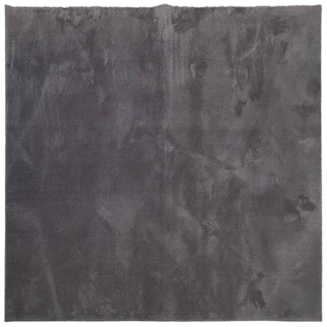 Berkfield Home Rug Short Pile Soft & Washable Anthracite 120x120 cm in Charcoal - Size: 100 cm diameter - image 1