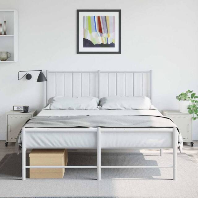 Berkfield Home Stylish Bedside Cabinets 2 pcs White 36x39x43.5 cm Steel - image 1