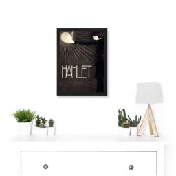 Artery8 Hamlet Shakespeare Netherlands Theatre Stage Play Vintage A4 Artwork Framed Wall Art Print in Black - thumbnail 2