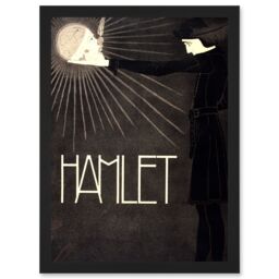 Artery8 Hamlet Shakespeare Netherlands Theatre Stage Play Vintage A4 Artwork Framed Wall Art Print in Black - thumbnail 1