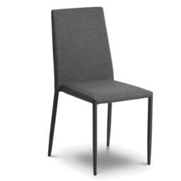 Cheshire Oakridge Premium Slate Grey Fabric Dining Chairs - Set of 4 - thumbnail 2
