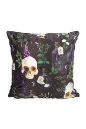 KDMD 35cm Square Venom & Vines Print Cushion in Black - thumbnail 2