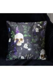 KDMD 35cm Square Venom & Vines Print Cushion in Black - thumbnail 1