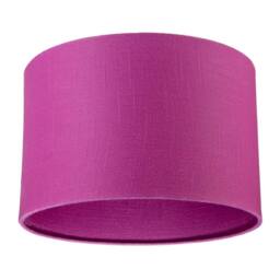Happy Homewares Designer Raspberry rose Textured Linen Fabric Circular Lamp Shade - Size: 12 inches - thumbnail 5