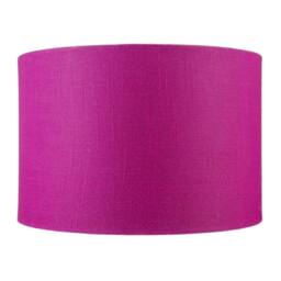Happy Homewares Designer Raspberry rose Textured Linen Fabric Circular Lamp Shade - Size: 12 inches - thumbnail 4