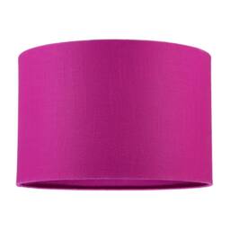 Happy Homewares Designer Raspberry rose Textured Linen Fabric Circular Lamp Shade - Size: 12 inches