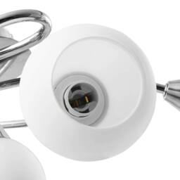 Berkfield Home Elegant Ceiling Lamp with Ceramic Shades for 5 E14 Bulbs White Bowl - thumbnail 7