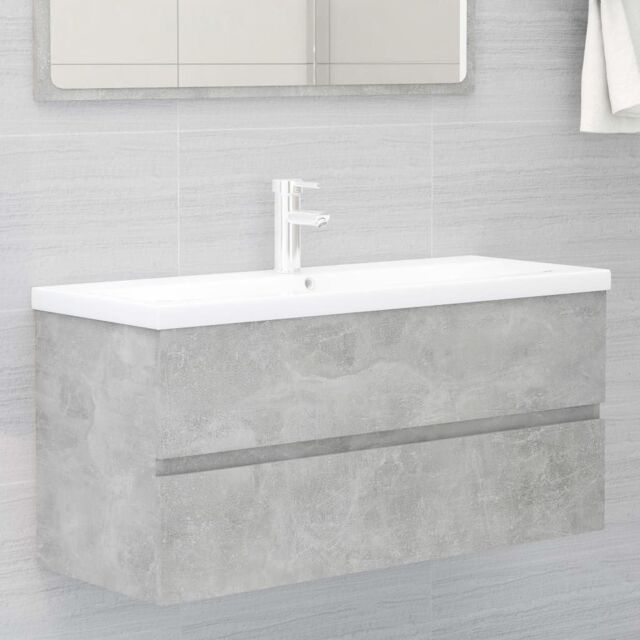 Berkfield Home Sink Cabinet Concrete Grey 100x38.5x45 cm Engineered Wood - image 1