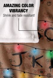 Stranger Things Christmas Lights Alphabet Officially Licensed Silky Touch Super Soft Throw Blanket 152 x 127 cm in White - thumbnail 4