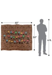 Stranger Things Christmas Lights Alphabet Officially Licensed Silky Touch Super Soft Throw Blanket 152 x 127 cm in White - thumbnail 5