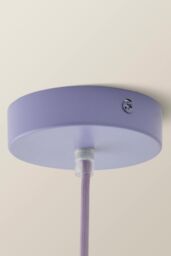 ValueLights Lolly Lilac Glass Bubble Pendant Ceiling Light with Bulb - thumbnail 5