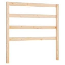 Berkfield Home Bed Headboard 95x4x100 cm Solid Wood Pine in Light Tan - Size: 95 x 4 x 100 cm