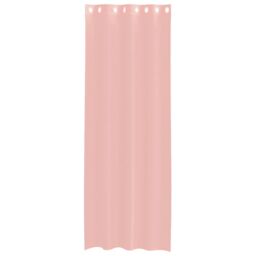 Berkfield Home Voile Curtains with Grommets 2 pcs Pink 140x260 cm - thumbnail 4