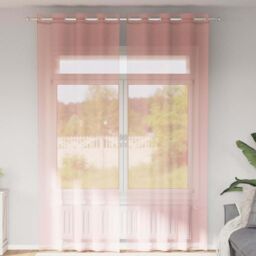Berkfield Home Voile Curtains with Grommets 2 pcs Pink 140x260 cm