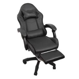 KORVIXA New Gaming Chair Swivel Home Office Chair in Black - Size: 100 cm x 100 cm - thumbnail 1