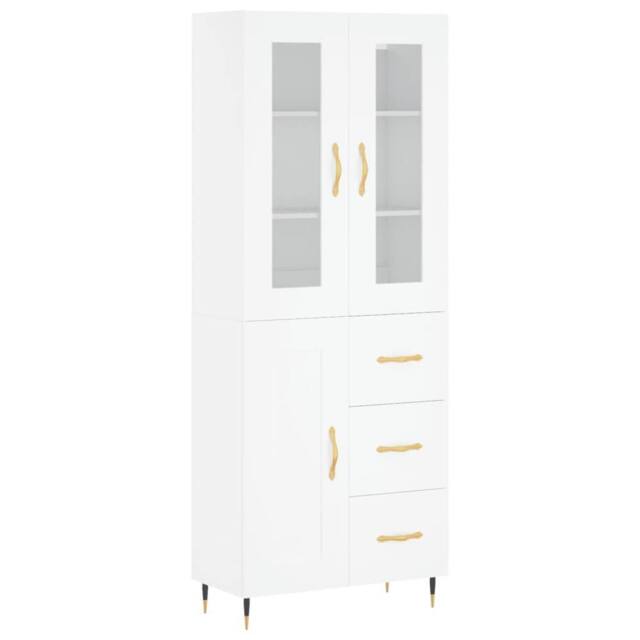 Berkfield Home Highboard White 69.5x34x180 cm Engineered Wood - image 1