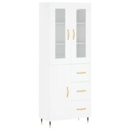 Berkfield Home Highboard White 69.5x34x180 cm Engineered Wood - thumbnail 1