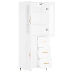 Berkfield Home Highboard White 69.5x34x180 cm Engineered Wood - thumbnail 4
