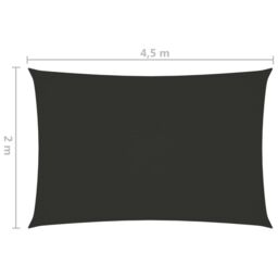Berkfield Home Sunshade Sail Oxford Fabric Rectangular 2x4.5 m Anthracite in Black - thumbnail 6