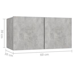 Berkfield Home 10 Piece TV Cabinet Set Concrete Grey Engineered Wood - thumbnail 6