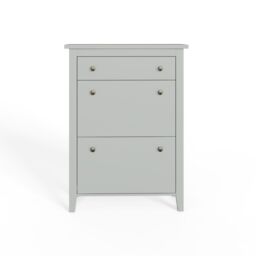 GFW Deluxe Two Tier Shoe Cabinet in Grey - thumbnail 7