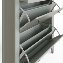 GFW Deluxe Two Tier Shoe Cabinet in Grey - thumbnail 9