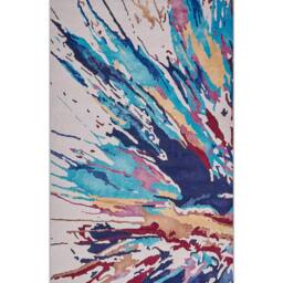 Wyld and Coco Studio Abstract Multicolour Rug Low Pile Polyester Anti Slip - Size: 80 cm x 150 cm - thumbnail 2