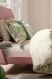 V&A 'Wild Garden' Cotton Duvet Cover Set - Size: Single - thumbnail 3