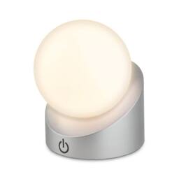 BRILONER Silver Mini LED Desk Light Table Bedside Lamp Cordless Dimmable IP54