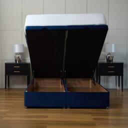 PARADISE BEDS LTD Sweet Dreams Velvet Upholstered Divan Ottoman Double Bed in Dark Blue - thumbnail 6