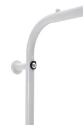 Living and Home Rolling Clothes Hanger Rack Garment Rack with 2 Storage Baskets in White - thumbnail 7