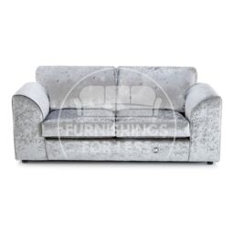 Furnishings For Less UK Crystal Crushed Velvet 6 Seater 3 Piece Sofa Suite - 3, 2 & Armchair Seater Full Back in Silver - thumbnail 2