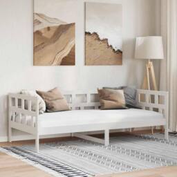 Berkfield Home Day Bed White Solid Wood Pine 90x190 cm - thumbnail 2