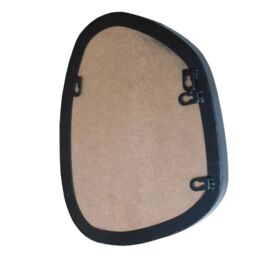 Agenzia 14 Modern Small Black Pebble Metal Wall Mirror 28 x 36cm - Size: 28 x 36 cm - thumbnail 4