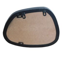 Agenzia 14 Modern Small Black Pebble Metal Wall Mirror 28 x 36cm - Size: 28 x 36 cm - thumbnail 3