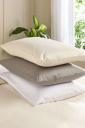 Hotel Pure Luxury 5 Star Classic Pillowcase - Pair in Grey - Size: Standard Pillow Case