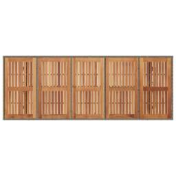 Berkfield Home Garden Table with Acacia Wood Top Grey 240x90x75 cm Poly Rattan - Size: 240 x 90 x 75 cm - thumbnail 7