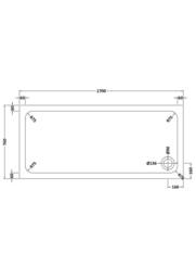 Balterley Contemporary Rectangular Shower Tray, 1700x760mm in Grey - thumbnail 5