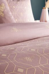 Furn Bee Deco Geometric Reversible Duvet Cover Set in Light Pink - Size: King - thumbnail 3