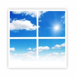 ENER-J SKY Cloud LED Ceiling Panel 40W 60x60cm 6000K Daylight Set of 4 in White - Size: 60x60 cm