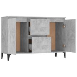 Berkfield Home Sideboard Concrete Grey 104x35x70 cm Engineered Wood - Size: 104 x 35 x 70 cm - thumbnail 4