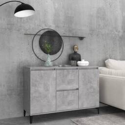 Berkfield Home Sideboard Concrete Grey 104x35x70 cm Engineered Wood - Size: 104 x 35 x 70 cm - thumbnail 2