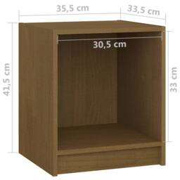 Berkfield Home Bedside Cabinets 2 pcs Honey Brown 35.5x33.5x41.5 cm Solid Pinewood - thumbnail 9